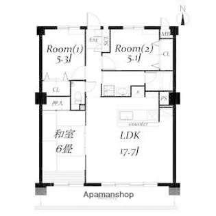 シャーウッド明徳公園【2階】の間取り