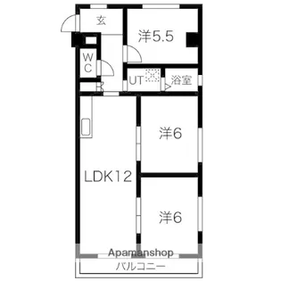 グリーンサイドヨシタカ【3階】の間取り