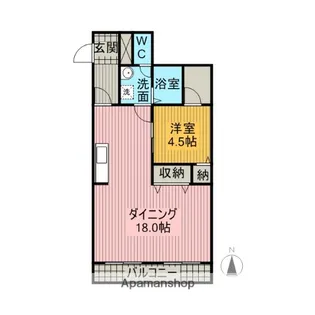 パークハイツフクユウ【1階】の間取り