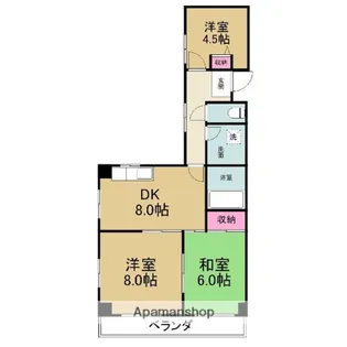 つつじが丘パークマンション【3階】の間取り