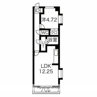 レジアス高社【1階】の間取り