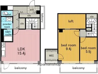 アリッサム社が丘【4階】の間取り