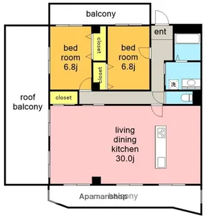 サンシャイン白山【4階】の間取り