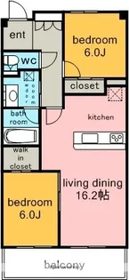 ラフェリオ亀の井【4階】の間取り