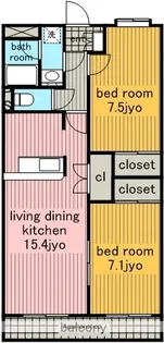 サンパーク一社【2階】の間取り