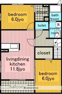 オークフォレスト名東【2階】の間取り