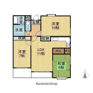 セレーブル【4階】の間取り