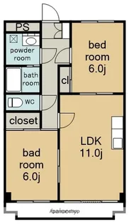 VILLA桜ヶ丘【3階】の間取り