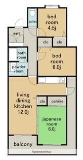 ヴェルビュー一社【3階】の間取り