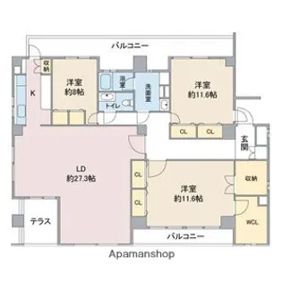 コンソロールⅠ【1階】の間取り