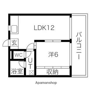 ハイライズ高藤【1階】の間取り