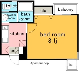 メゾンレグルス【4階】の間取り