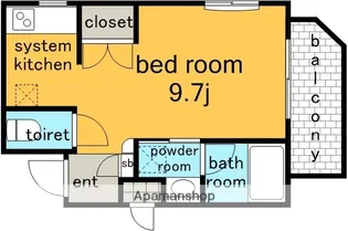 アールズヒルズ朝日が丘【4階】の間取り