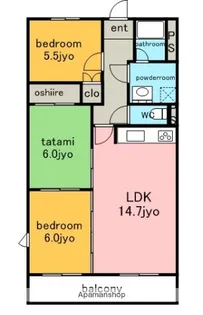 グリーンヒルズ白山【2階】の間取り
