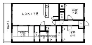 ラピスラズリ梅森坂【6階】の間取り
