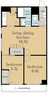 チサンマンション一社【7階】の間取り