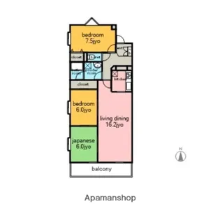 アサヒマンション【1階】の間取り