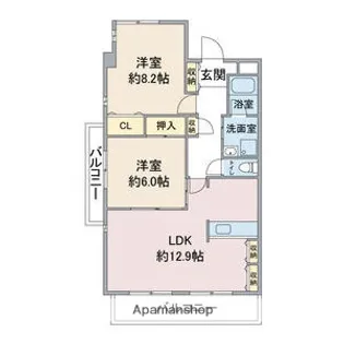 リアン東山【7階】の間取り