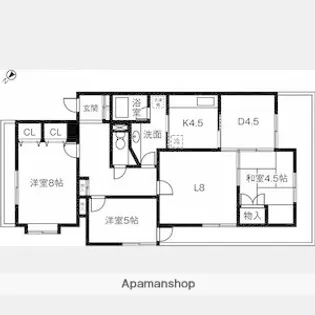三旺マンション第二社台【3階】の間取り