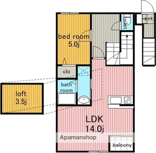 砂子の家【2階】の間取り