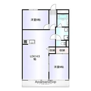 ロイヤルマンション丁田【1階】の間取り