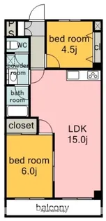 ヒルズ平和ヶ丘【2階】の間取り