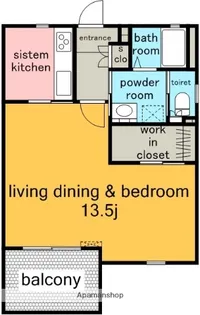 1Kの間取り画像