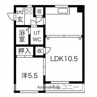 第2メゾン高安【1階】の間取り