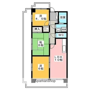 エスポワール香南【4階】の間取り