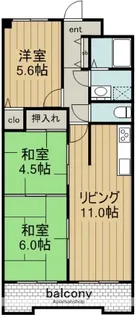グランドハイリス上社【2階】の間取り