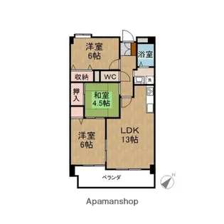エミナンス社台【3階】の間取り