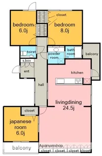 リポーズオン一社【3階】の間取り