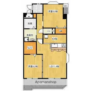 2LDKの間取り画像