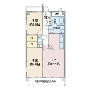 ダノイ美崇【3階】の間取り