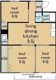 宝ケ丘センターハウス【2階】の間取り