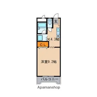 ディアコート美濃喜ビル【5階】の間取り