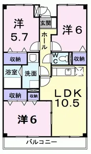 サンシャイン恵【3階】の間取り