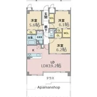 ジュイール一社【1階】の間取り