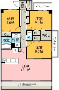ジュイール一社【4階】の間取り