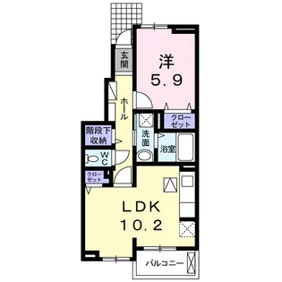 ルーセントヒルズA【1階】の間取り