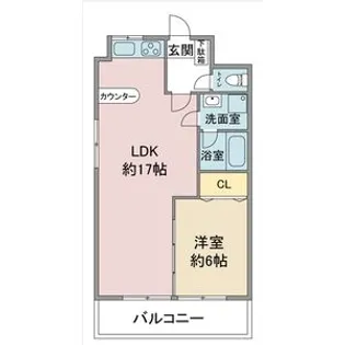 フロント上社【5階】の間取り