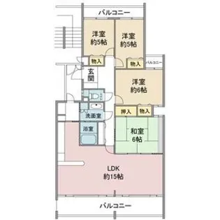 ヴァンヴェール平和ヶ丘【3階】の間取り