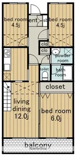 グランデフュエルーザ【3階】の間取り