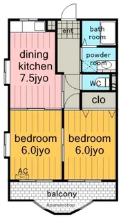 マンション清美【3階】の間取り
