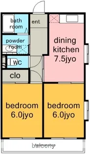 マンション清美【2階】の間取り