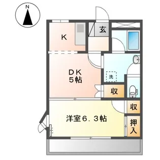 フロールK【2階】の間取り