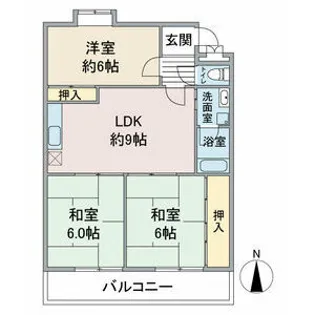 メルローズ2号館【3階】の間取り