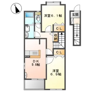 コーポ加藤【203号室】の間取り