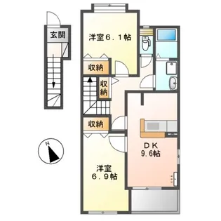 コーポ加藤【2階】の間取り