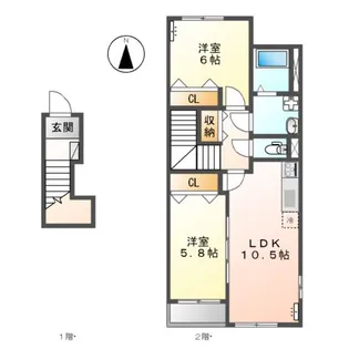 ル・ブラン シーバ【2階】の間取り